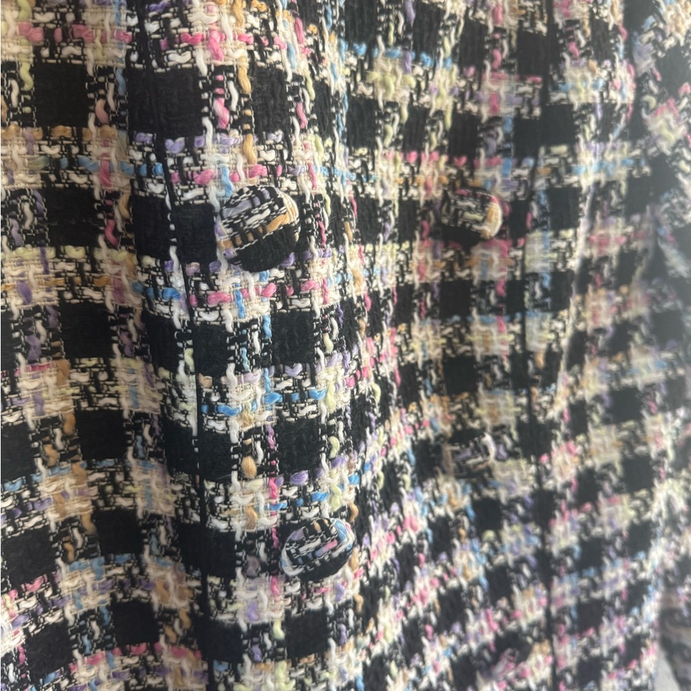 Chic Houndstooth Double-Breasted Coat - image 4